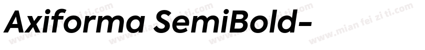 Axiforma SemiBold字体转换